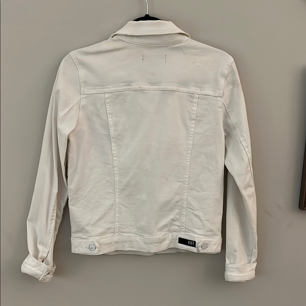 Kut from the Kloth White Jean Jacket Amelia Style - Picture 4 of 9